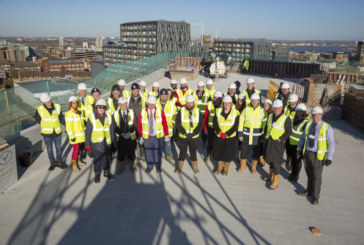 Topping out celebration marks high point for Woolwich development