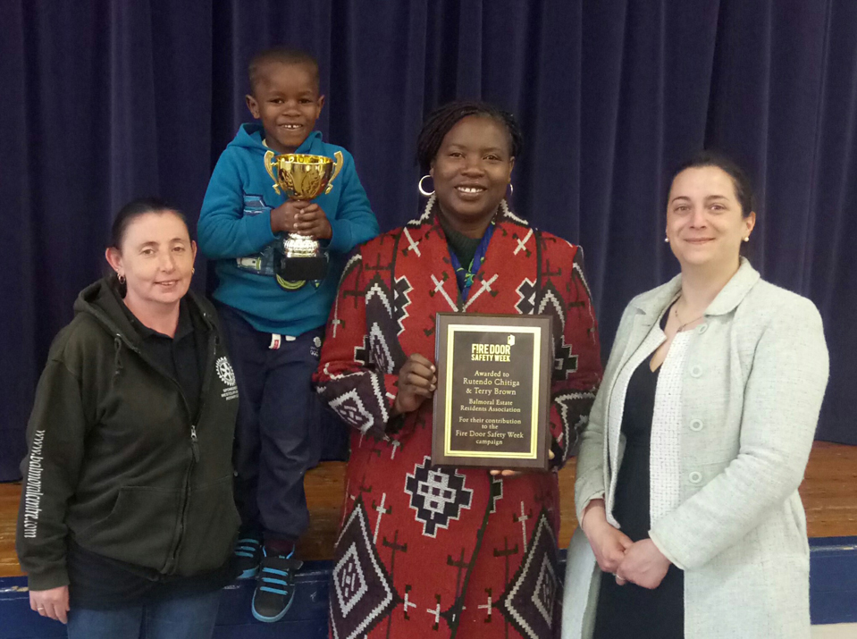 Council housing residents receive fire door safety award