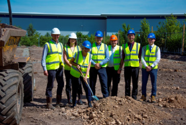 The first spade has been dug in a new £1m expansion to a thriving business hub in Shirebrook