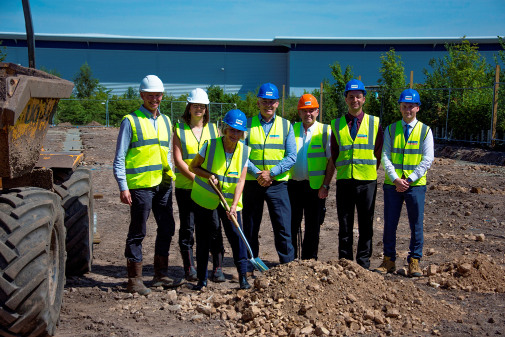 The first spade has been dug in a new £1m expansion to a thriving business hub in Shirebrook