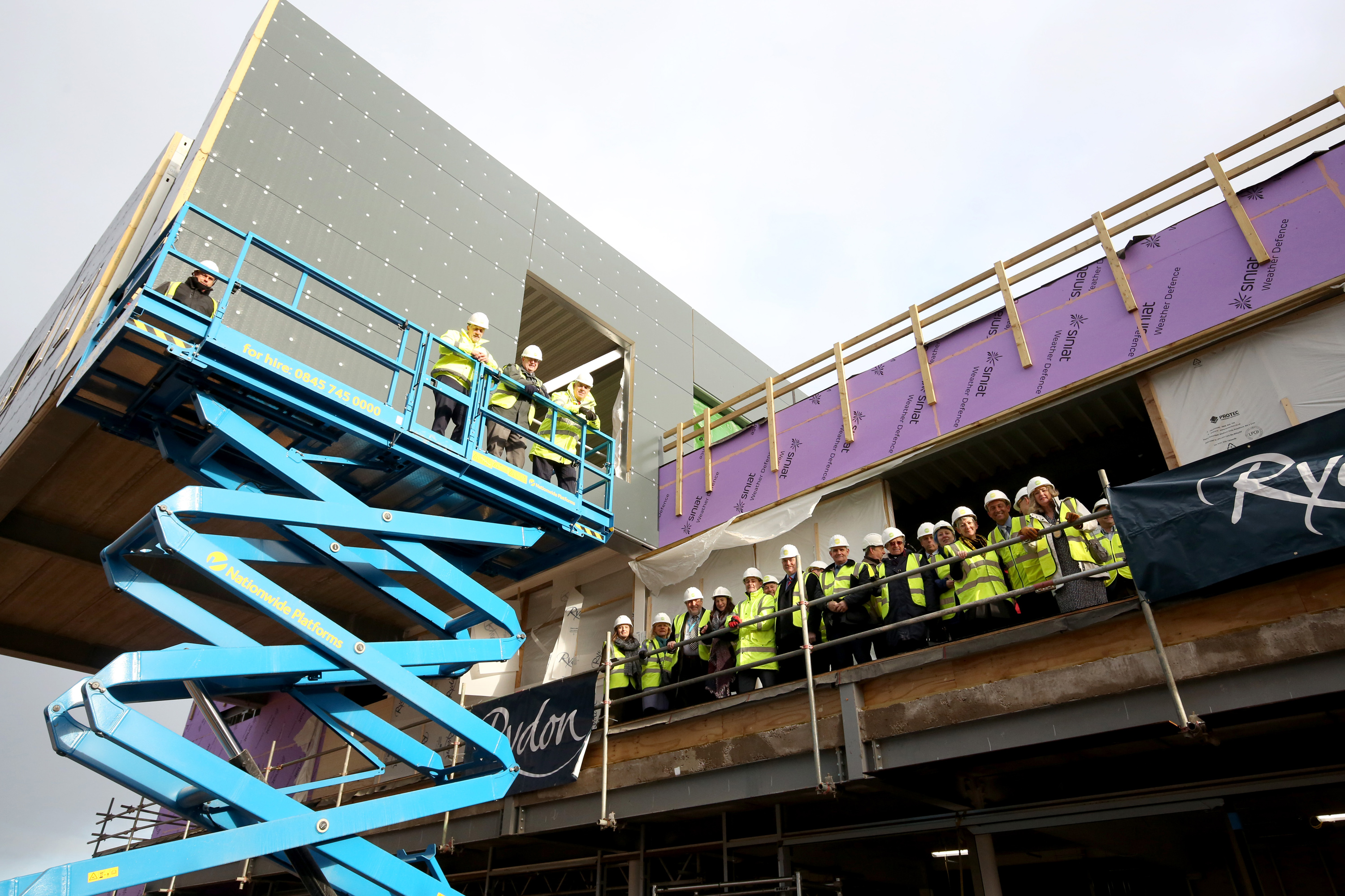 Topping out ceremony marks key milestone in development of £10m community hub