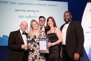 Best Apprentice Scheme awarded to Ian Williams at the NHMF 2018 Awards