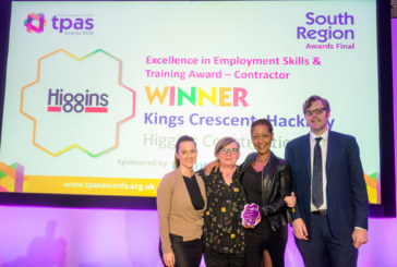 Higgins Construction wins TPAS award for Employment, Skills and Training