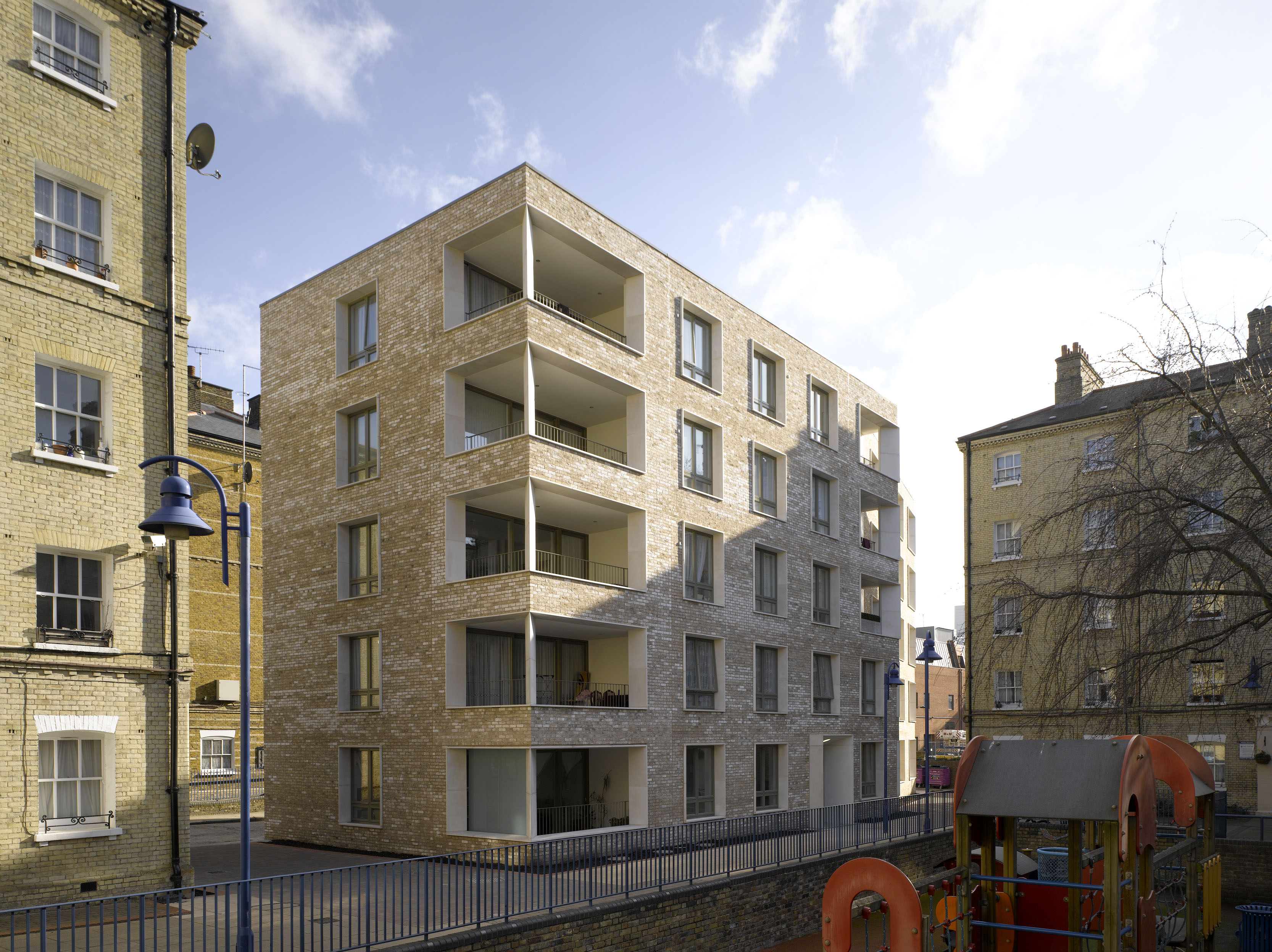 Wienerberger brick used on new-build housing block in an affordable London housing development