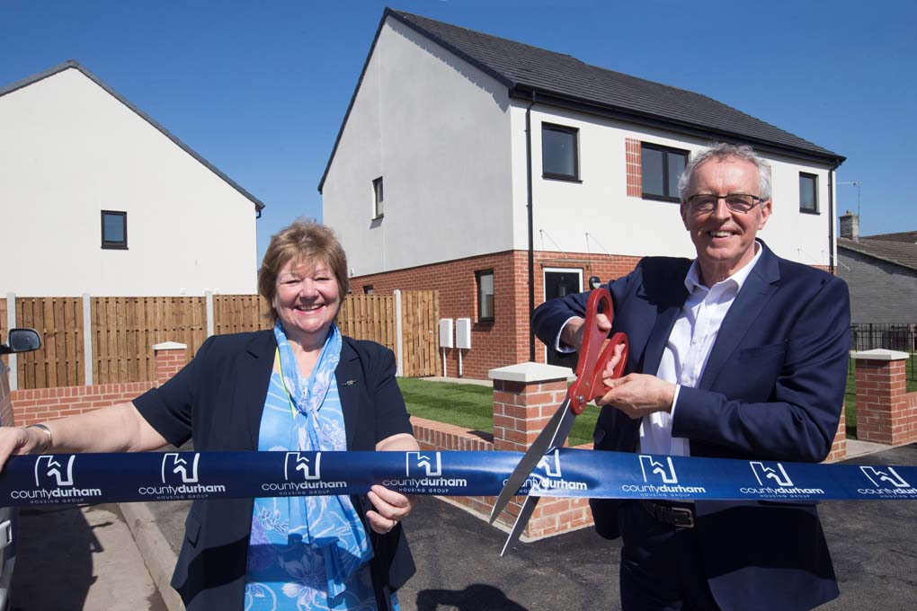 Affordable homes completed on former garage site in Pity Me, County Durham