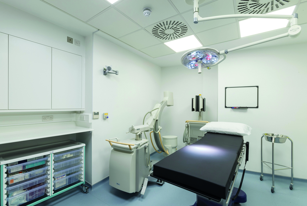 Knauf Safeboard is a lead free X-ray resistant plasterboard designed for hospital environments