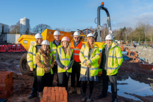 Stonewater colleagues and partners on the new Thorndun Park housing site in Chard