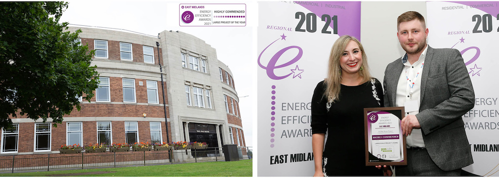 Sustainable redevelopment of landmark Derbyshire building receives high commendation at energy efficiency awards