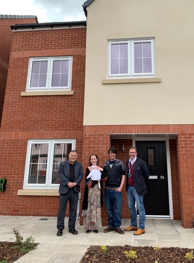 MP Mike Amesbury celebrates the completion of new affordable homes in Helsby