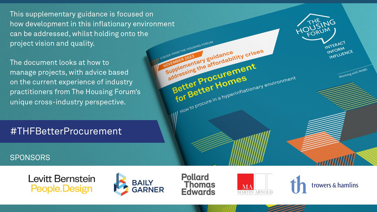 The Housing Forum publishes ‘Better Procurement for Better Homes Supplementary Guidance’