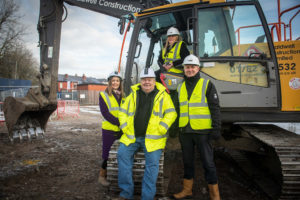 Councillor Clare Cummins joined Great Places Housing Group to view progress on the £4.5m redevelopment of part of the former East Lancashire Paper Mill site.