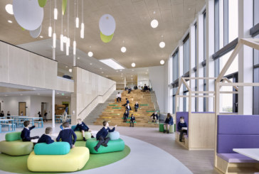 Open plan teaching spaces brought to life using Forbo flooring scheme