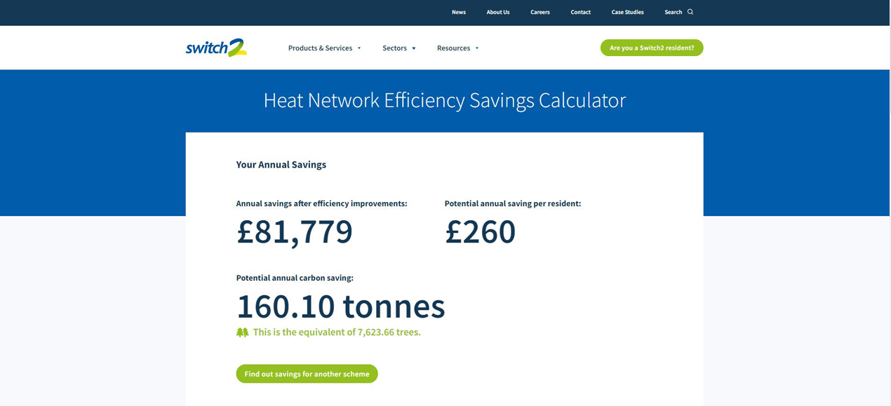 Switch2 launches heat network efficiency savings calculator