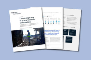 Chief procurement officers (CPOs) will be the main drivers for improving the sustainability of construction projects and overall profitability