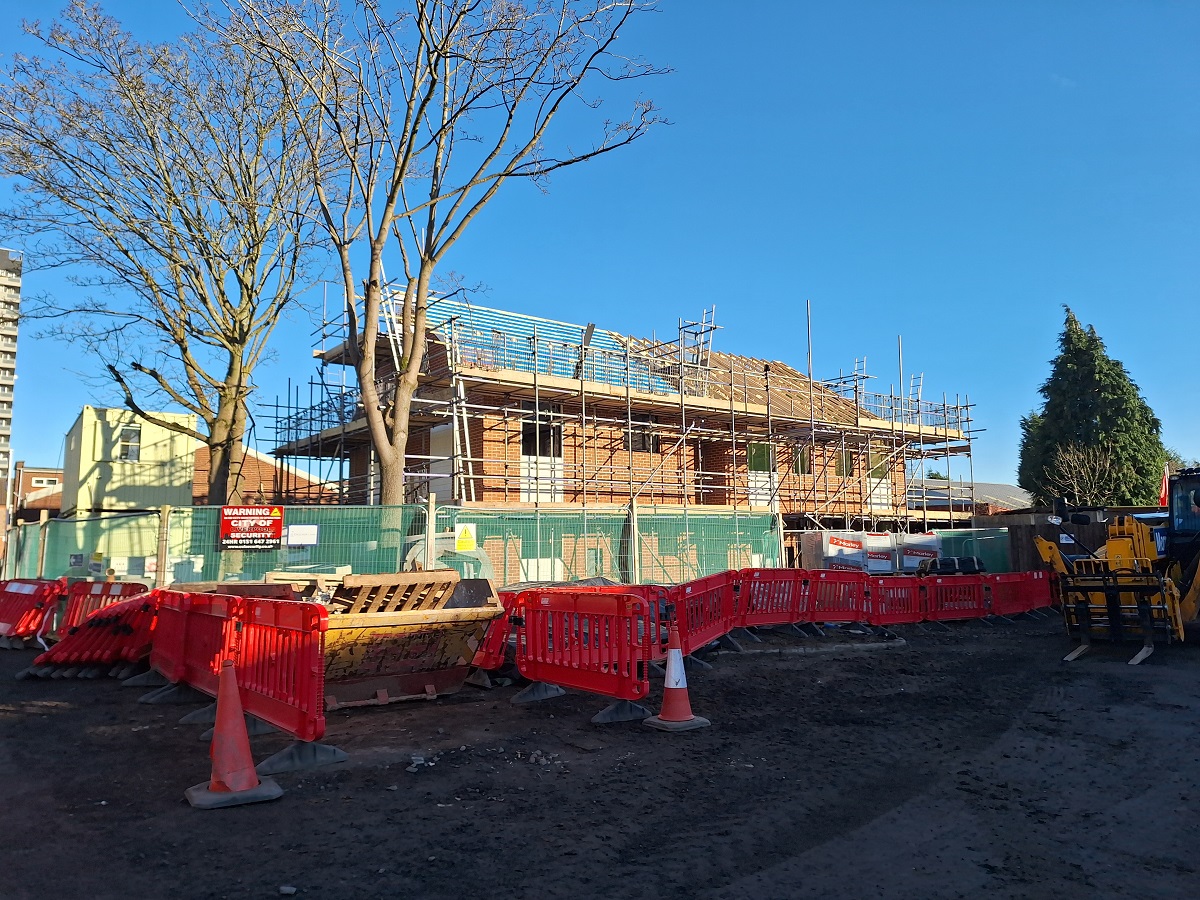 Work is well underway on homes built at former Coventry garage sites