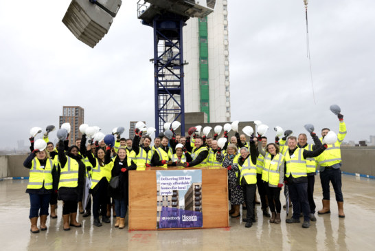 Affordable Passivhaus homes “top out” at Deptford Landings