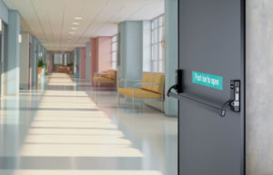 Door hardware for HMOs