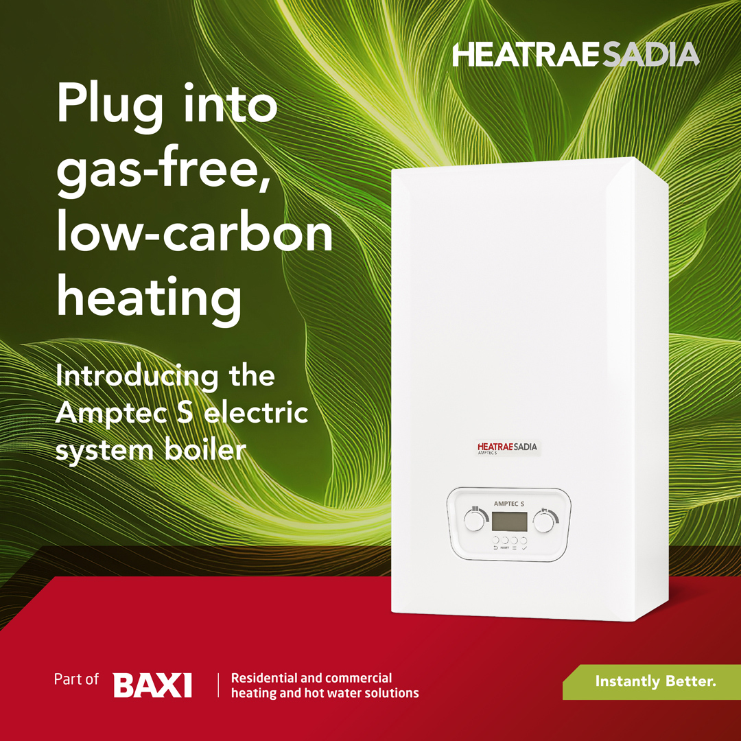 New Baxi Amptec S Electric Boiler delivers energy-efficient heating for social housing providers