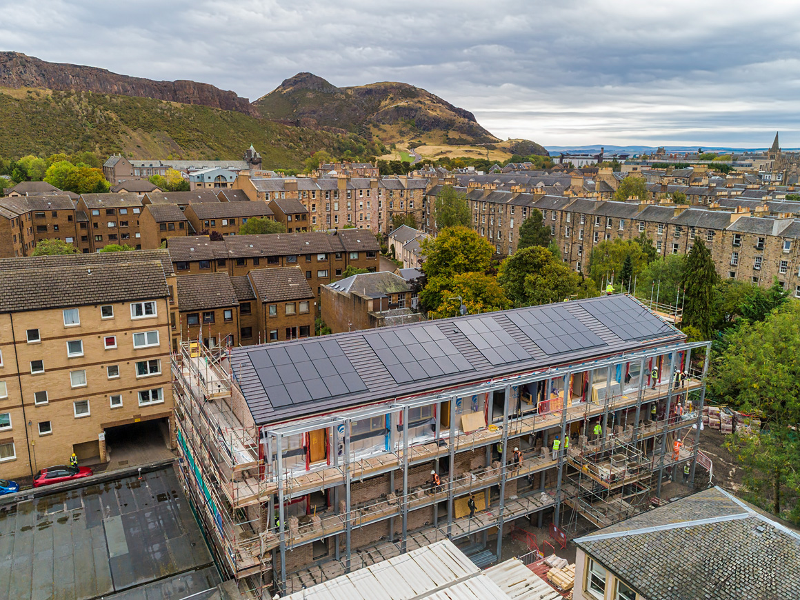 Construction advancing at Edinburgh city centre affordable housing development