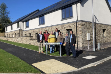 Building contractor hands over 18 new homes for affordable rent in Powys market town