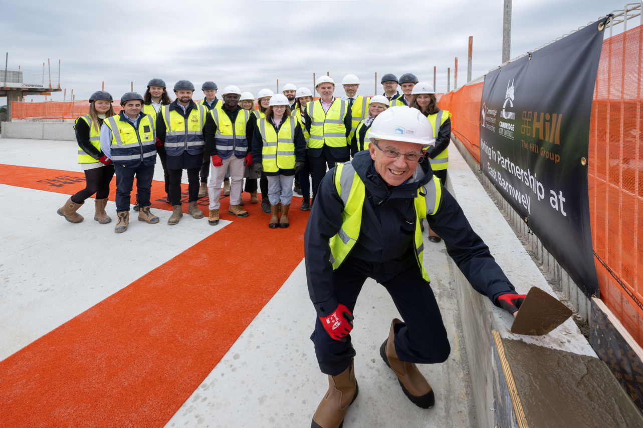 A milestone moment: East Barnwell 120 council-home development reaches its highest point